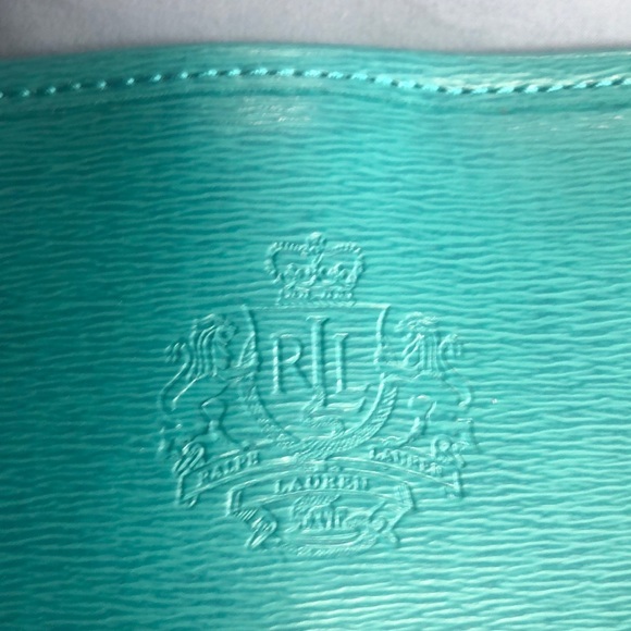 Vintage Ralph Lauren Newberry Shopper Turquoise - Picture 2 of 6